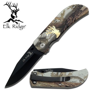Picture of Elk Ridge Brass & Camo Pocket Knife
