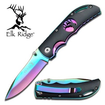 Picture of Elk Ridge Rainbow Titanium Pocket Knife
