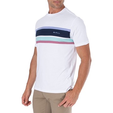 Picture of Ben Sherman Chest Stripe Tee - White