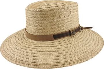 Picture of Avenel Frew. Braided Palm Straw Hat with Suede Trim & Tails