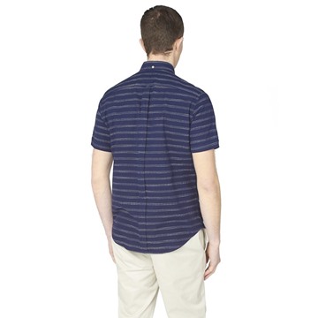 Picture of Ben Sherman Texture Striped Shirt - Marine