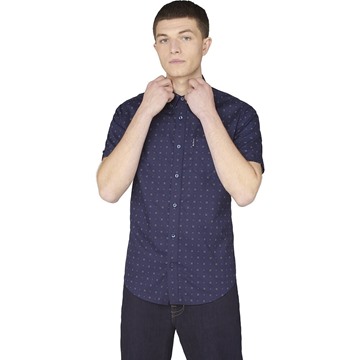 Picture of Ben Sherman Scattered Geo Print Shirt - Marine
