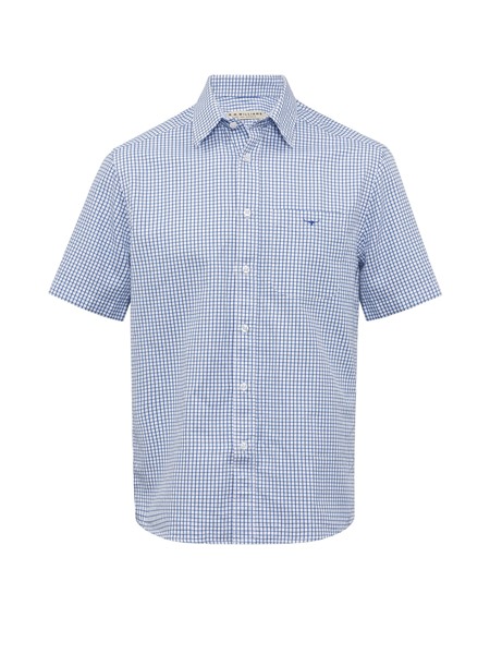 Picture of RM Williams Hervey Shirt - White/Blue Check