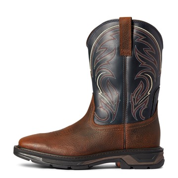 Picture of Ariat Mens Workhog XT Cottonwood Brown Oiled Rowdy/Midnight Brown
