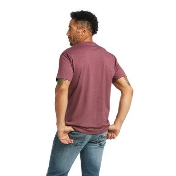 Picture of Ariat Mens Underline T-Shirt Burgundy
