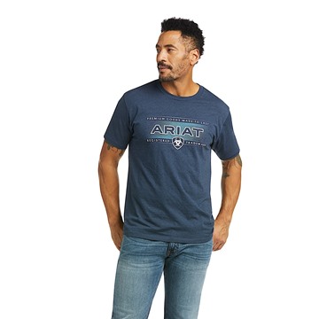 Picture of Ariat Mens Premium Wave T-Shirt Navy Heather