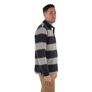 Picture of Thomas Cook Mens Arthur Stripe Rugby Navy/Grey Marle