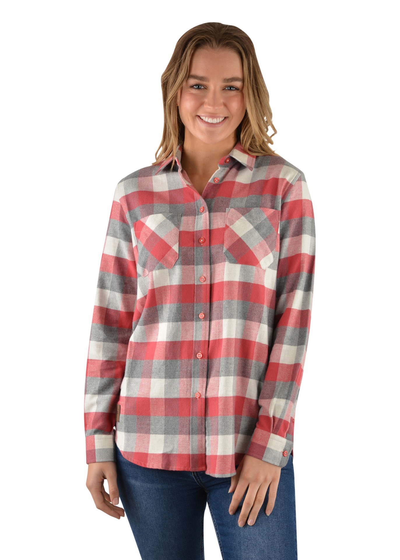 Dux-Bak by Thomas Cook Womens Marlo 2 Pocket Flannel Shirt ...