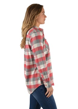 Picture of Dux-Bak by Thomas Cook Womens Marlo 2 Pocket Flannel Shirt - Chrysanthemum