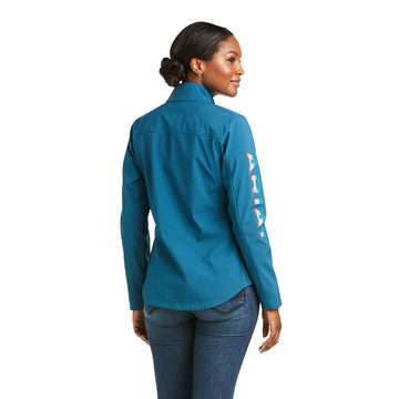 Picture of Ariat Women's New Team Softshell Jacket - Eurasian Teal Serape
