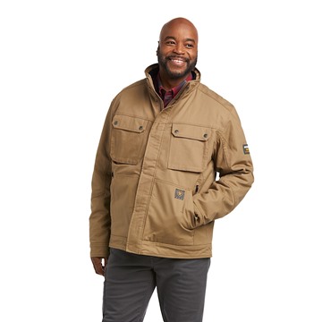 Picture of Ariat Mens Rebar MaxMove 2.0 Cordura Water Resistant Insulated Jacket - Field Khaki