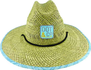 Picture of Avenel Rush Straw Surf Hat Cotton Fish Under - Blue Fish
