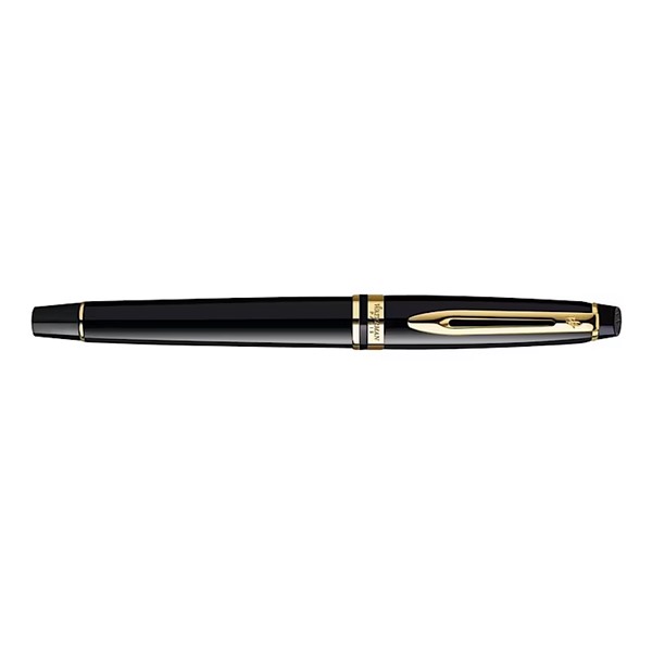 Picture of Waterman Expert Black Gold Trim Rollerball Pen