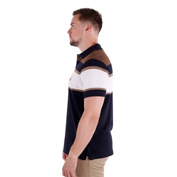 Picture of Thomas Cook Mens Newman Tailored S/S Polo Navy/Dark Tan