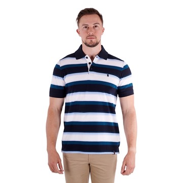 Picture of Thomas Cook Men Gladstone Tailored S/S Polo Navy/Ocean