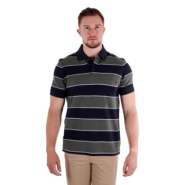 Picture of Thomas Cook Mens Phoenix Tailored S/S Polo Dark Green/Navy