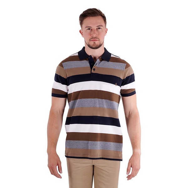 Picture of Thomas Cook Mens Williams S/S Polo Navy/Tan