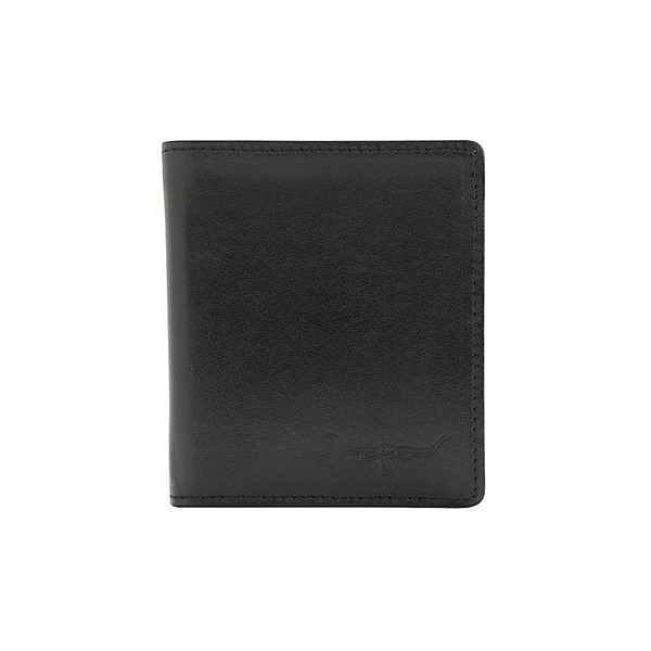 RM Williams Tri-Fold Wallet Kangaroo Leather - Black | Port Phillip Shop