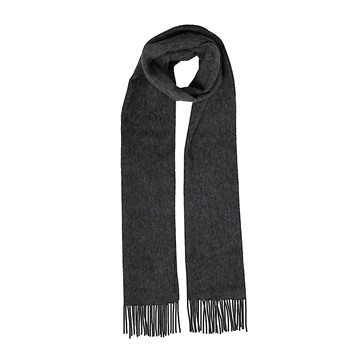 Picture of Dents Men's Lambswool Scarf with Tassels - Charcoal