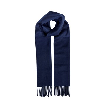 Picture of Dents Men's Lambswool Scarf with Tassels - Navy