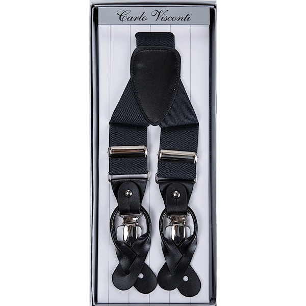 Carlo Visconti Wide Braces - Black | Port Phillip Shop