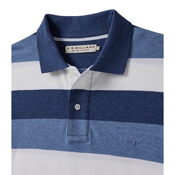 Picture of RM Williams Rod Polo - Navy/Blue