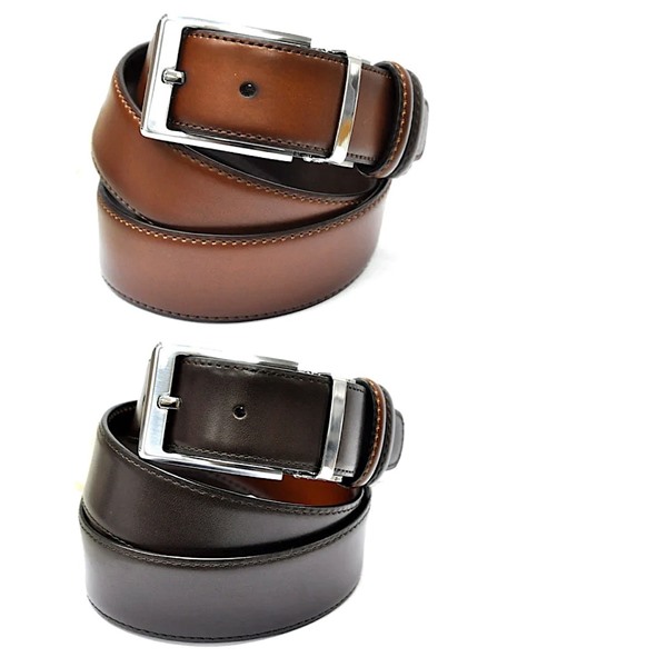 Picture of Carlo Visconti Reversible Belt - Dark Tan/Chocolate