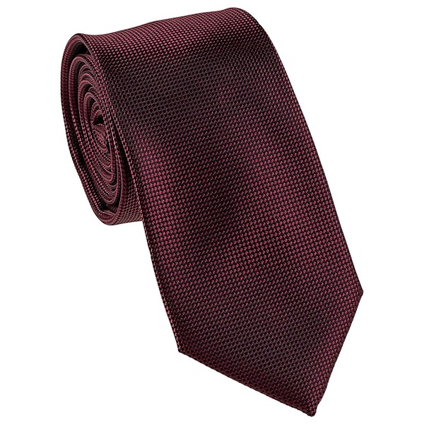 Picture of Carlo Visconti Self Pattern Gold Label 7cm Tie - Burgundy