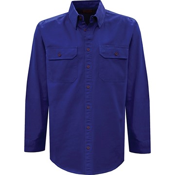 Picture of Thomas Cook Mens Light Drill Full Placket LS Shirt - Cobalt