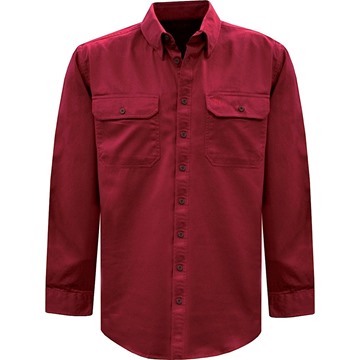 Picture of Thomas Cook Mens Light Drill Full Placket LS Shirt - Red