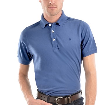 Picture of Thomas Cook Mens Tailored Polo - Blue Steel