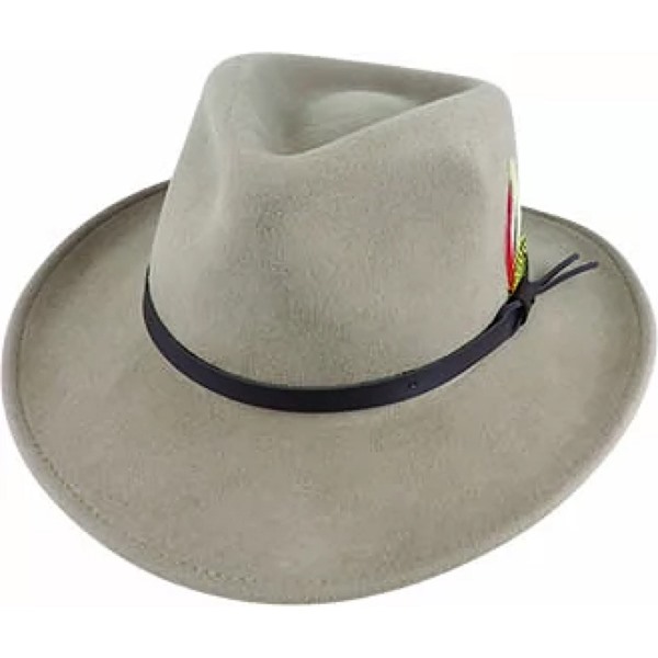 Picture of Avenel Ziggy Crushable Water Repellent Wool Felt Outback Hat - Putty